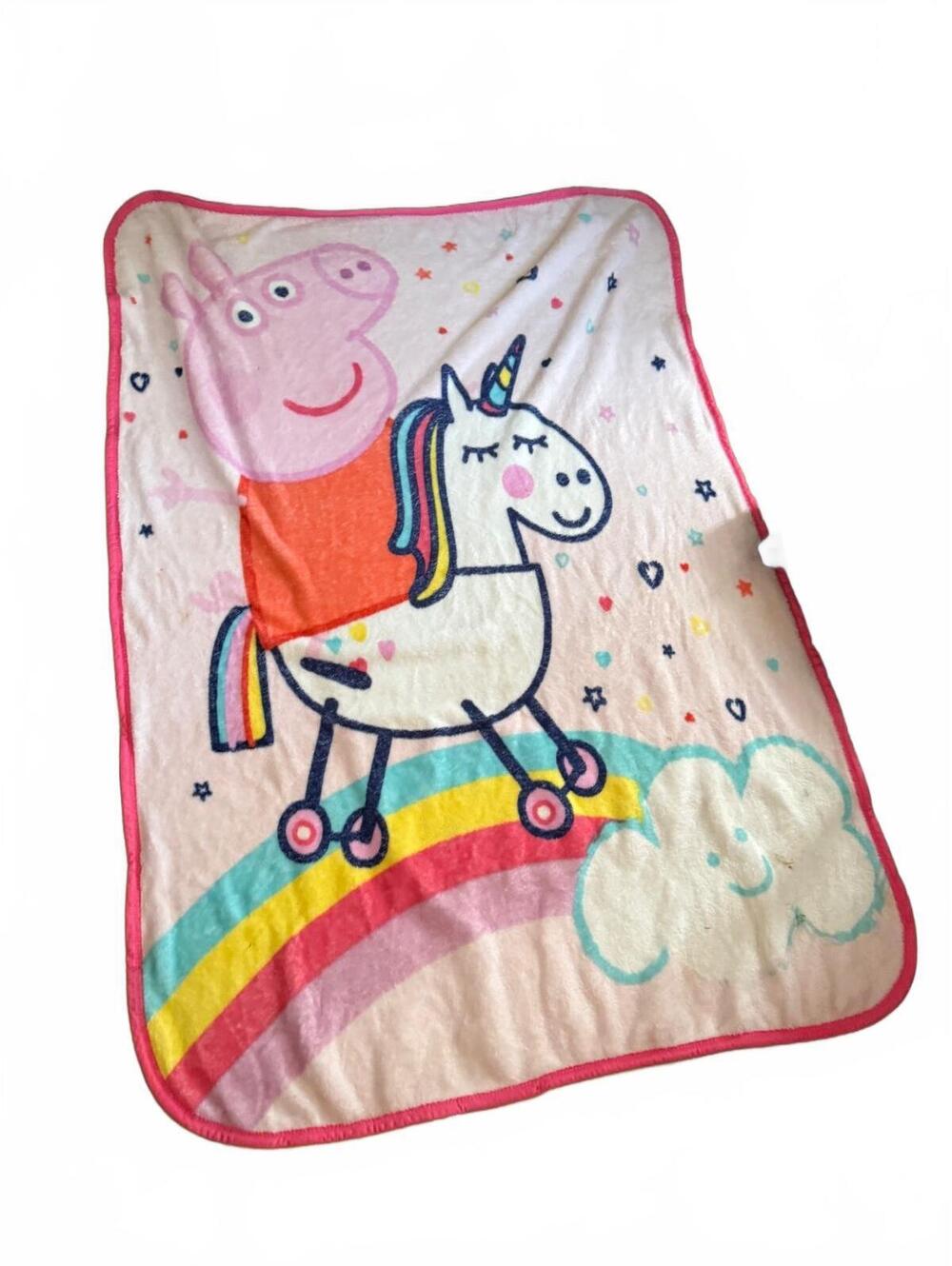 Peppa pig unicorn blanket plush girls boys kids cartoon